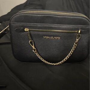 Michael Kors Black and Gold Crossbody Bag